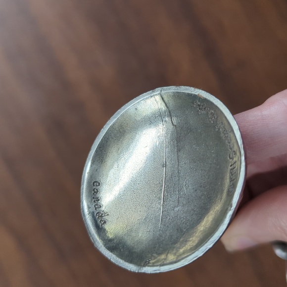 Vtg 1991 SEAGULL Pewter Signed Earring Tree Holder Stand Moon and Stars - Picture 7 of 9